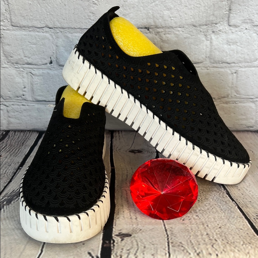 *Project Cloud black perforated slip-on loafers. COMFORTABLE. 11